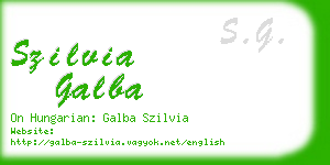 szilvia galba business card